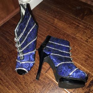 Wild rose ankle boots high heel 8 1/2 neon
